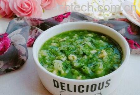 宝宝菠菜鸡肉粥的做法-1