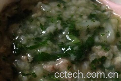 宝宝菠菜鸡肉粥的做法-0