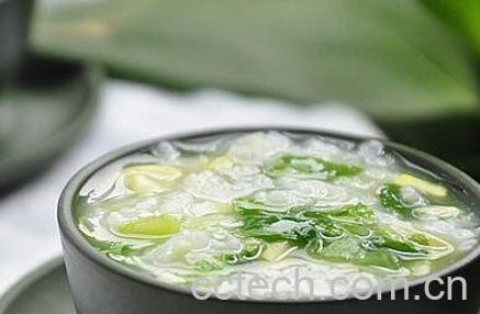 白菜鸡蛋粥的材料和做法步骤-0