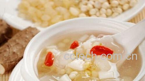 喝百合虾仁粥-1