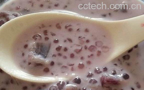 紫薯西米牛奶粥-1