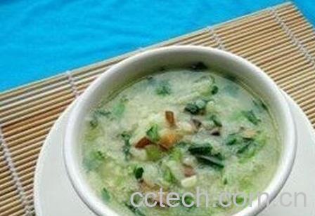 养生青菜粥的材料和做法步骤-0