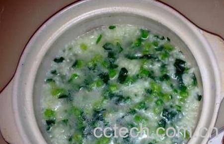 养生青菜粥的材料和做法步骤-1