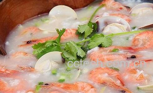 白贝鲜虾粥的做法-0