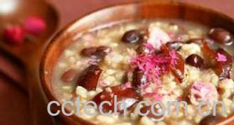果蔬百科栗子桃仁玫瑰粥的做法-0