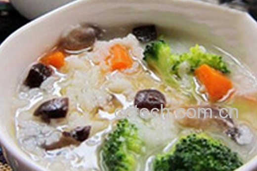 果蔬百科花菜香菇粥-0