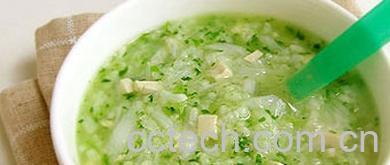 果蔬百科猪肉末茼蒿粥的做法-0