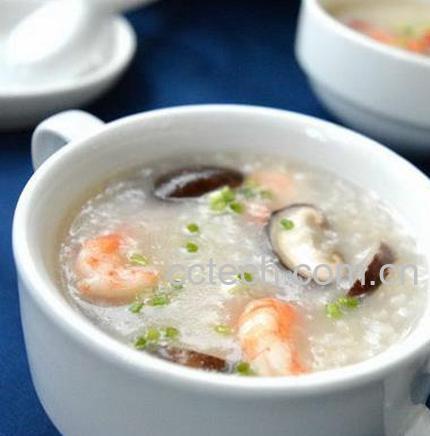 果蔬百科香菇鲜虾粥的做法-0