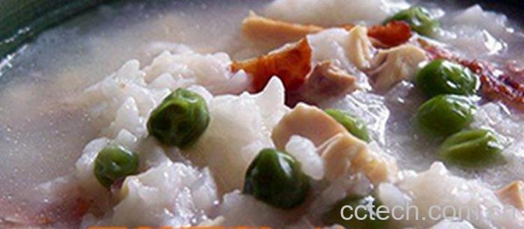 果蔬百科豌豆素鸡粥的做法-0