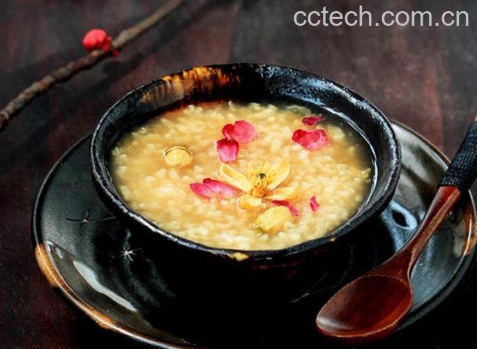 果蔬百科蜂蜜双花粥的做法-0