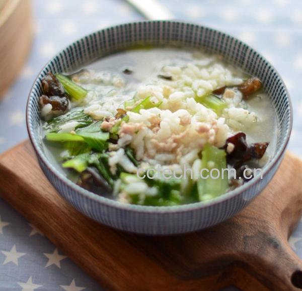 果蔬百科肉末菜粥的做法-0