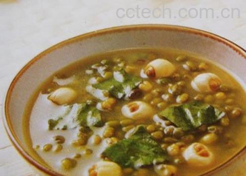 果蔬百科绿豆莲子荷叶粥的做法-0