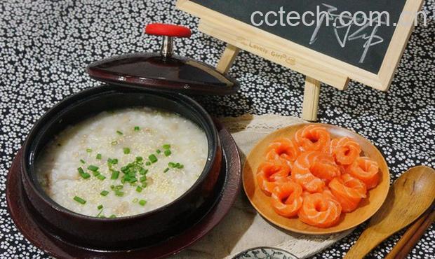 果蔬百科三文鱼粥的做法-0