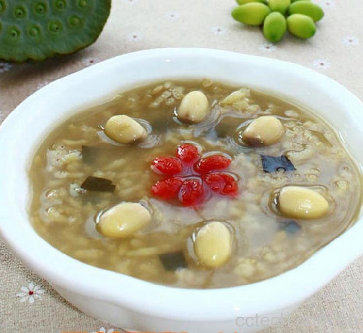 果蔬百科荷叶莲子枸杞粥的做法-0