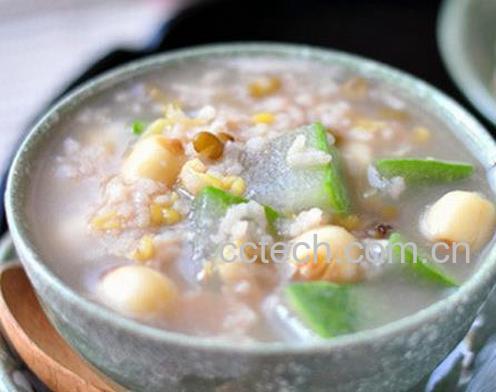 果蔬百科冬瓜莲米绿豆粥的做法-0