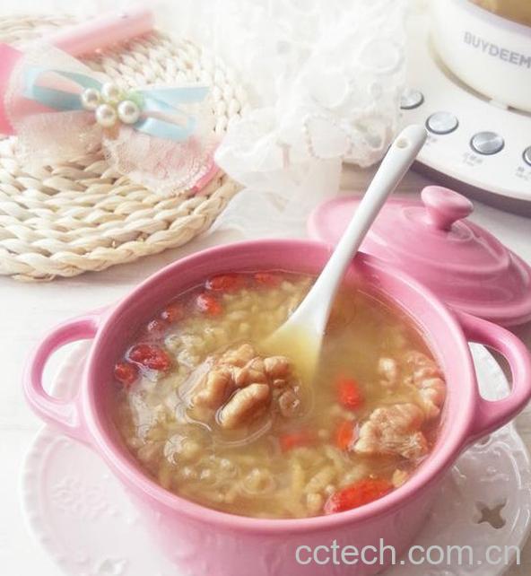 果蔬百科核桃枸杞粥的做法-0