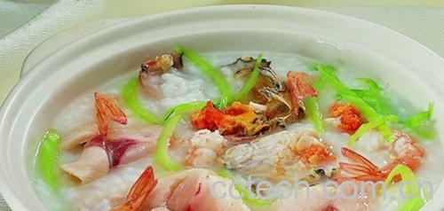 果蔬百科彩色瘦肉花蟹粥的做法-0