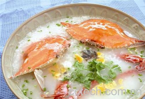 果蔬百科海蟹糯米粥的做法-0