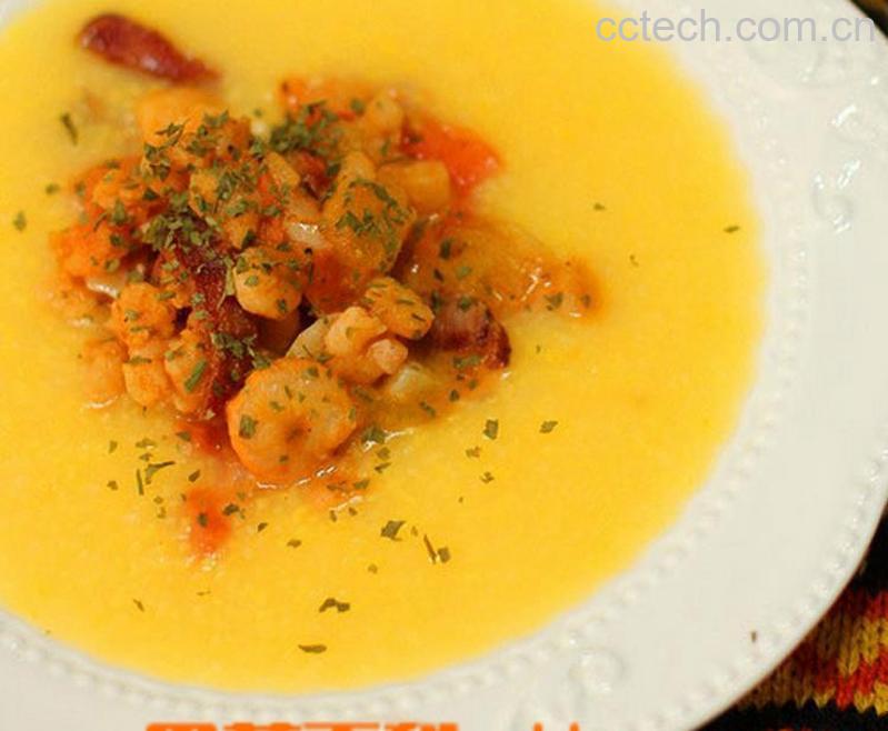 果蔬百科意式虾仁玉米粥的做法-0