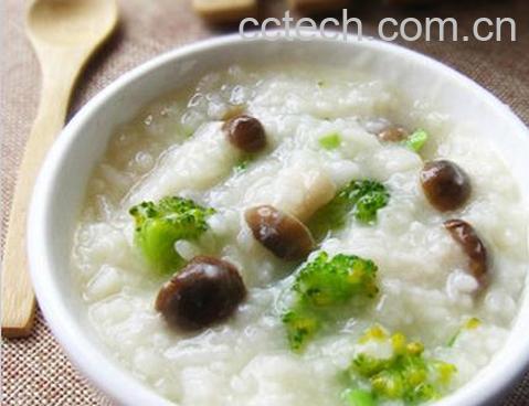 果蔬百科花椰鲜菌粥的做法-0