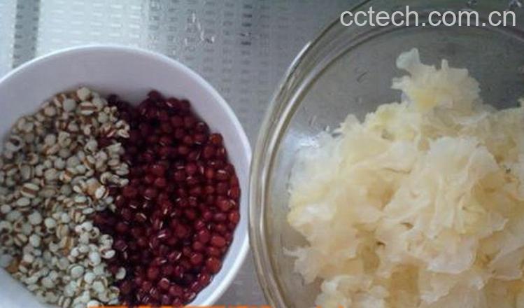 果蔬百科银耳薏米红豆粥的做法与功效-0