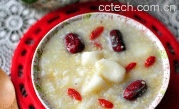 果蔬百科小米红枣山药粥-0