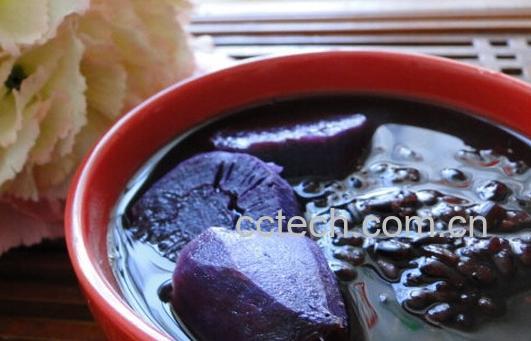 果蔬百科黑米紫薯粥-0