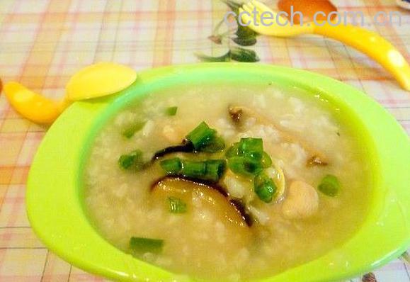 果蔬百科冬菇鸡粥-0