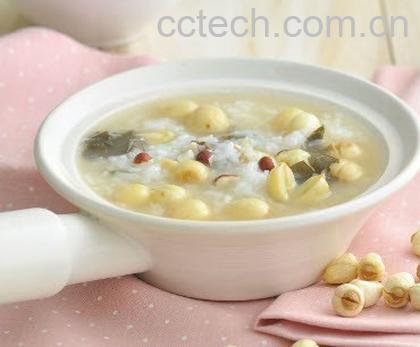 果蔬百科莲子芡实荷叶粥-0
