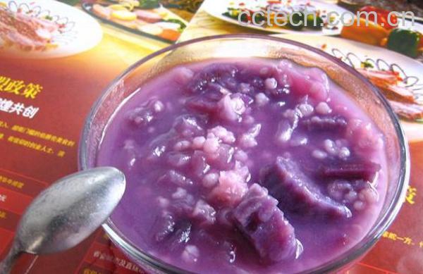 果蔬百科紫薯银耳粥-0