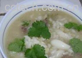 果蔬百科百合肉片豆花粥-0