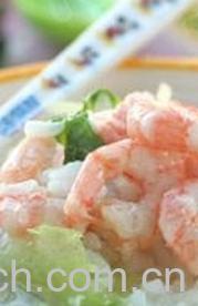 果蔬百科北极虾生菜咸味粥-0