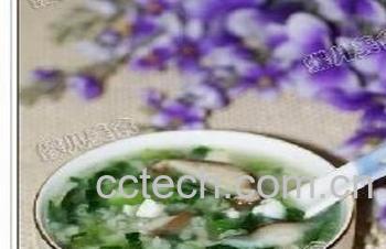 果蔬百科香菇蛋白小白菜粥-0