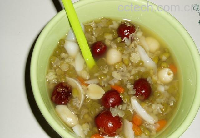 果蔬百科莲子百合绿豆粥的做法-0