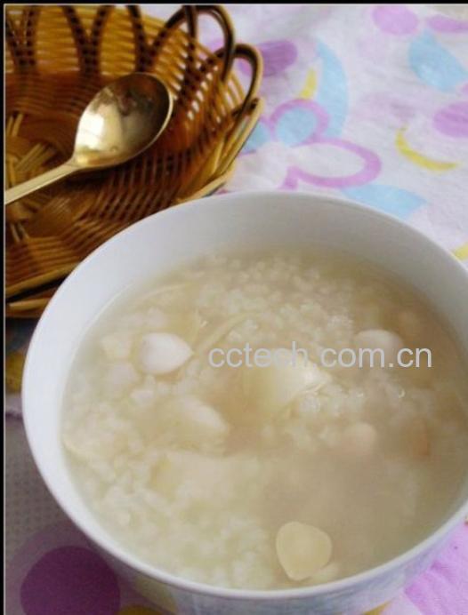 果蔬百科百合杏仁粥的做法-0