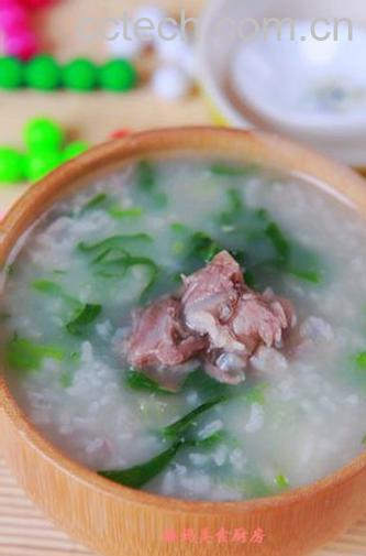 果蔬百科肉骨头青菜粥-0