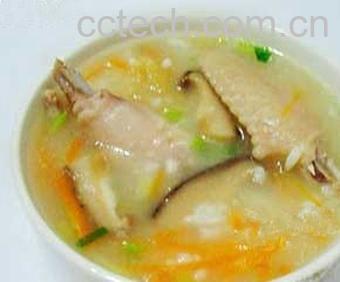 果蔬百科胡萝卜香菇柴鸡粥-0