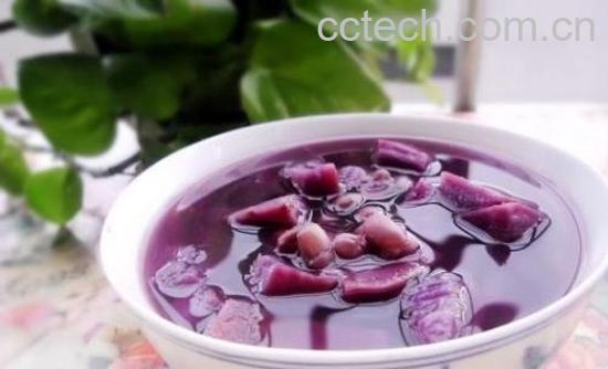 果蔬百科紫薯圆红豆汤的做法-0