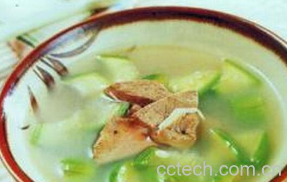 果蔬百科猪肝丝瓜汤-0