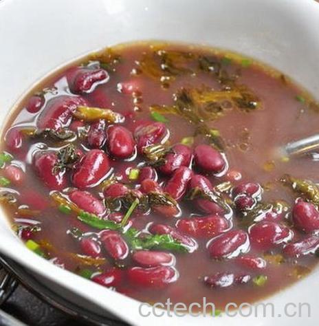 果蔬百科酸菜红豆汤的做法-0