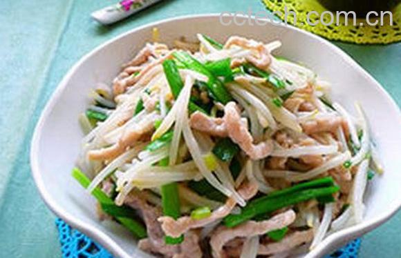 果蔬百科银牙韭菜炒肉末的做法-0