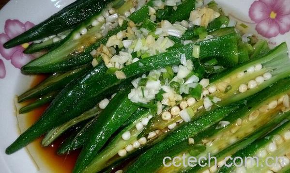 果蔬百科蒜末秋葵怎么做-0