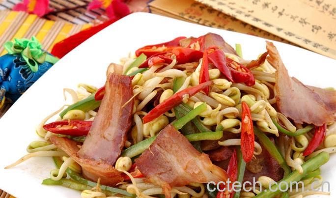 果蔬百科腊肉炒黄豆芽的做法-0