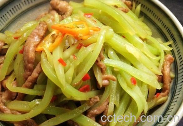 果蔬百科莴笋牛肉丝的做法-0