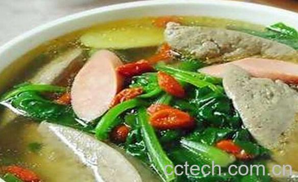 果蔬百科猪肝菠菜汤-0