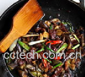 果蔬百科腊鸭脯炒茄子-0