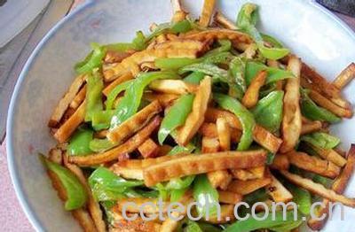 果蔬百科青椒炒豆干-0