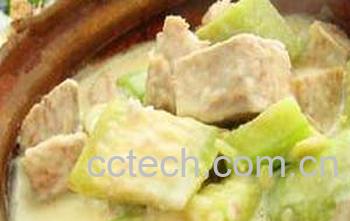 果蔬百科丝瓜肉片汤-0