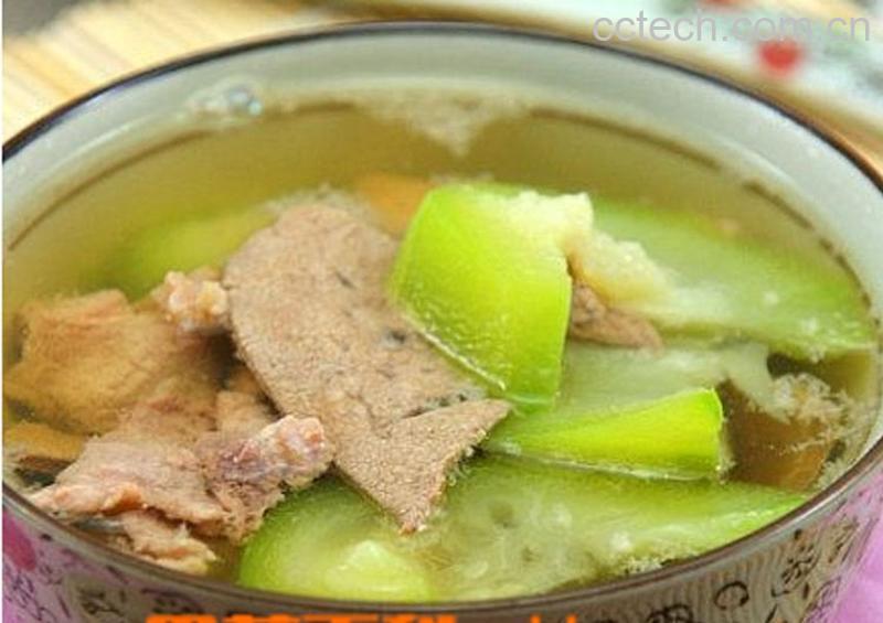 果蔬百科丝瓜肉片汤-0