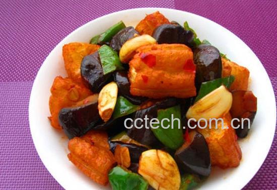 果蔬百科豆瓣茄子炒油条-0